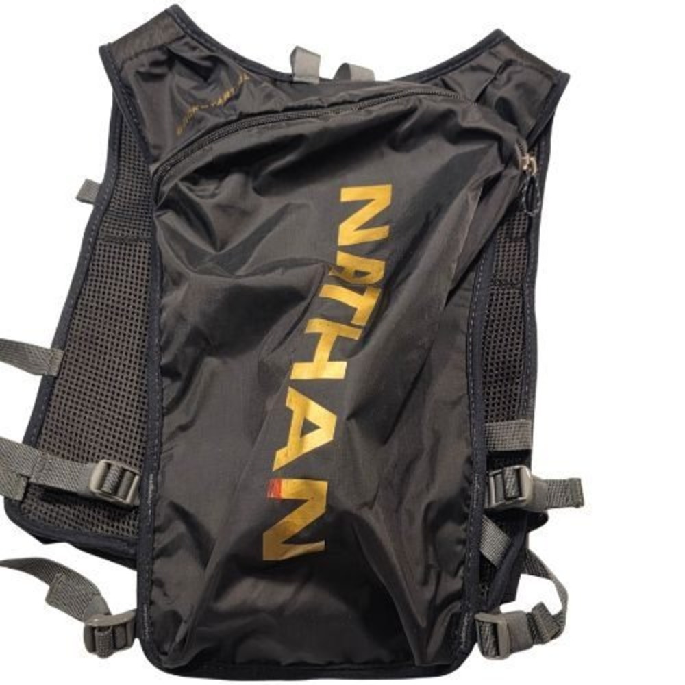 Nathan Quickstart 4L Hydration Vest Only No Bladder Black Gold Running Hiking